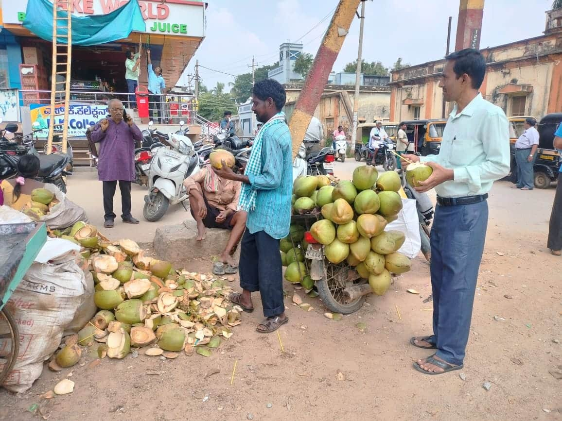 ಗೌರಿಬಿದನೂರಿನಲ್ಲಿ ಮಳೆ ಕೊರತೆ:  ಎಳನೀರಿಗೆ ಅಭಾವ