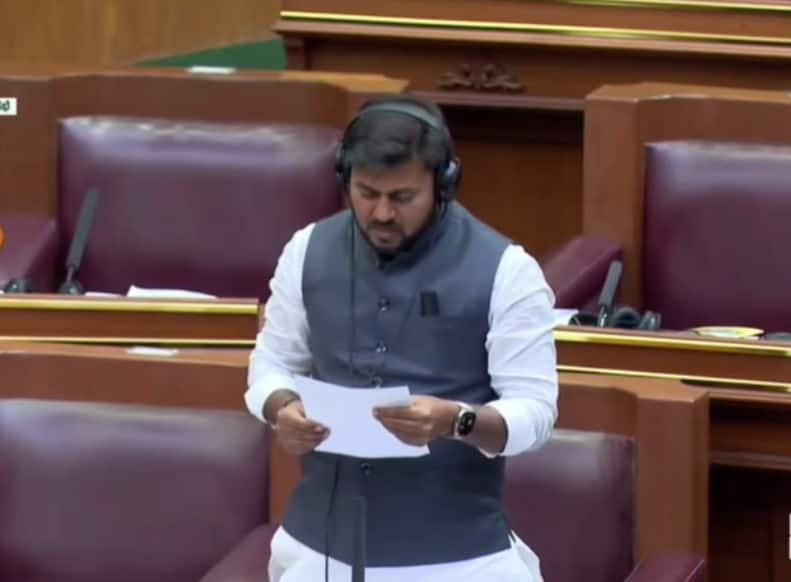 ಸದನದಲ್ಲಿ ಚರ್ಚಿಸುತ್ತಿರುವ ಶಾಸಕ ಕೃಷ್ಣನಾಯ್ಕ.  | Kannada Prabha